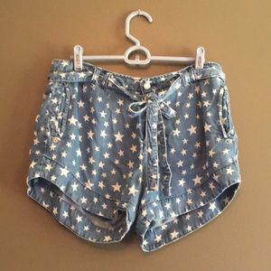 Soft Denim Patriotic star shorts